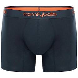 Comfyballs Premium Boxershorts in Long Schnitt, Herrenunterwäsche aus weicher Baumwolle, Boxershorts mit Packagefront-Technologie von Comfyballs