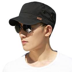 Comhats Herren Military Army Cap Sonnen Wandernhut Sport Baseballcap Schwarz M von Comhats