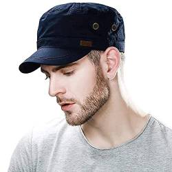 Comhats Herren Military Army Cap Sonnen Wandernhut Sport Baseballcap Schwarzblau L von Comhats