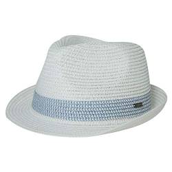 Comhats Herren Strohhut Trilby für Sommer, Sonnenschutz - Faltbarer Panama Hut, Fedora für Strand, Festival - Rollbar & Stilvoll Weiß-Blau M von Comhats