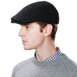 Comhats Herren Winter Schapka Schiebermütze trappermütze Winterhüte Duckbill Gatsby Basecap L Schwarz von Comhats