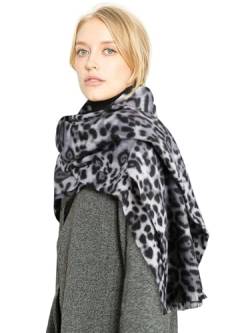 Comilaka Damen Schal Leoparden Winter Schultertuch Deckenschal Oversized Warm Wrap 200 * 70cm von Comilaka