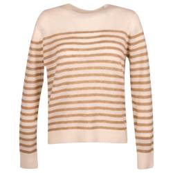 Comma Damen Pullover light creme brown stripes 44 von Comma CI