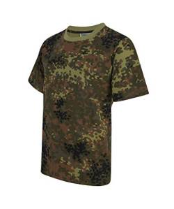 Army Tarn T-Shirt Camouflage Outdoor Tarnmuster Tactical Militär Camo Shirt (L, Flecktarn) von Commando Industries