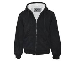 Commando Industries Bequeme und Kuschlige Sherpa Jacke mit Schaffell Imitat (Schwarz/3XL) von Commando Industries