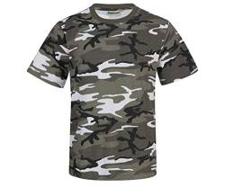 Commando Industries Herren US Army T-Shirt mit Tarnmuster (City camo/XL) von Commando Industries
