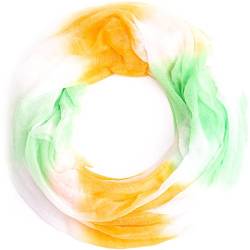 Compagno Damen Schal leichter Loopschal mit Welleneffekt Damenschal Loop Farbverlauf, SCHAL Farbe:Grün-Gelb von Compagno