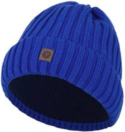 Compagno Kindermütze Wintermütze Mädchen Jungen 2-10 Jahre Beanie Strickmütze 105, Farbe:Blau von Compagno