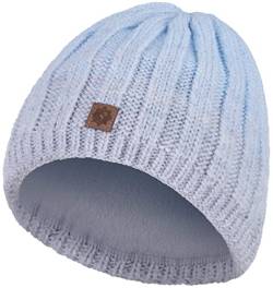 Compagno Kindermütze Wintermütze Mädchen Jungen 2-10 Jahre Beanie Strickmütze bunt 94, Farbe:Hellblau von Compagno