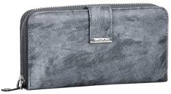 Damen Geldbörse klappbar mit Reißverschluss Portemonnaie Geldbeutel, Geldbeutel Farbe:Grau von Compagno