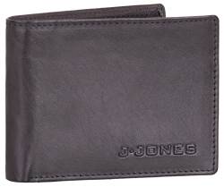 Geldbörse faltbar Echt Leder RFID-Schutz mit Münzfach Portemonnaie Geldbeutel, Geldbeutel Farbe:Anthrazit von Compagno