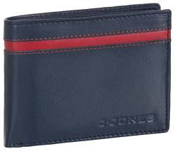 Geldbörse faltbar Echt Leder RFID-Schutz mit Münzfach Portemonnaie Geldbeutel, Geldbeutel Farbe:Marineblau von Compagno