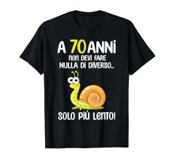 70. geburtstag geschenk mann italienische frau lustig 70 T-Shirt von Compleanno Idee regalo uomo donna Italiano