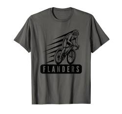 Flandern Radfahren Urlaub Belgien Urlaub Souvenir Radfahrer T-Shirt von Complete Ascents