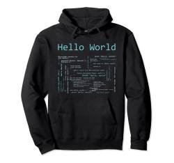 Hello World Computer Programming Languages Computer Science Pullover Hoodie von Computer Scientist, Software Programmer C C++ Tees