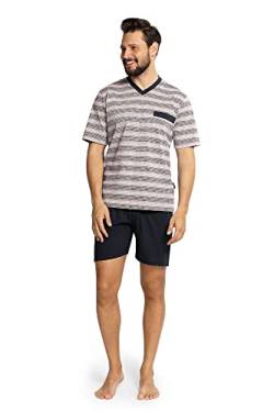 Comte Schlafanzug Herren kurz Pyjama Männer Shorty Single Jersey (48) von Comte