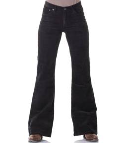 Bootcut Cordhose Damen schwarz Slim Fit (as3, Waist_Inseam, Numeric_28, Numeric_34, Schwarz) von Comycom