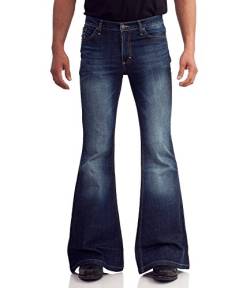 Comycom 70er Blue Jeans mit Schlag dunkelblau Used 36/34 von Comycom