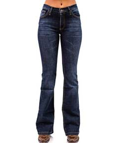 Comycom Damen Bootcut Jeans Break 33/34 von Comycom