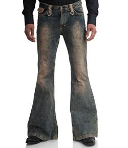 Comycom Dirty Denim Stretch Jeans Schlaghose Star Rebel 34/36 von Comycom