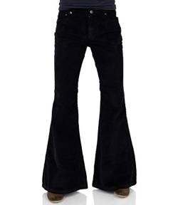 Comycom Schwarze Boho Cordschlaghose Slim Fit 34/30 von Comycom