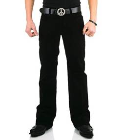 Herren Bootcut Cordhose Star schwarz 29/34 von Comycom