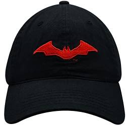 Concept One Unisex Batman-Motiv, gesticktes Logo und Flacher Krempe Baseballkappe, schwarz, Einheitsgröße von Concept One