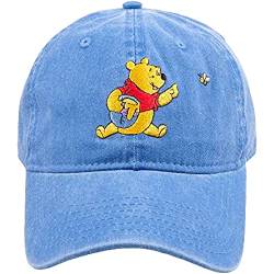 Concept One Unisex Disney's Winnie The Pooh Honey Pot Embroidered Cotton Adjustable with Curved Brim Dad Hat, hellblau, Einheitsgröße von Concept One