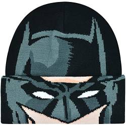 Concept One Unisex-Erwachsene Dc Comics Batman Roll Down Cuff Beanie-Mtze, schwarz, Einheitsgröße von Concept One