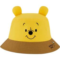 Concept One Unisex-Erwachsene Disney Winnie Puuh Bucket Hat, verstaubarer Reisehut mit 3D-Bärenohren, Sommerhut mit breiter Krempe Schlapphut, Honig, Einheitsgröße von Concept One