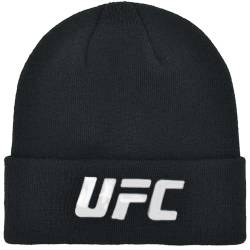 Concept One Unisex-Erwachsene UFC Bündchen Winter Strickmütze mit Logo Beanie-Mütze, Schwarz, Einheitsgre von Concept One