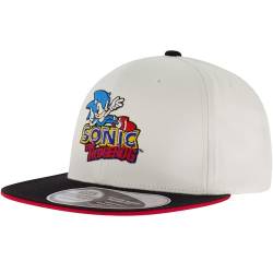 Concept One Unisex Sonic The Hedgehog, verstellbare Snapback Mütze mit Flacher Krempe, Baumwolle Baseballmütze Baseballkappe, weiß, Einheitsgröße von Concept One
