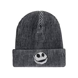 Disney The Nightmare Before Christmas Beanie Mütze, Jack Skellington Glow in The Dark Winter Knit Cap with Cuff, Multi, One Size, Mehrfarbig/Meereswellen (Ocean Tides), Einheitsgröße von Concept One