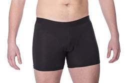 Confidenceforall® Men Anti-Schweiß-Boxershorts - Unterhose mit Schweißfestem Polster | Schwarz Größe L von Confidenceforall