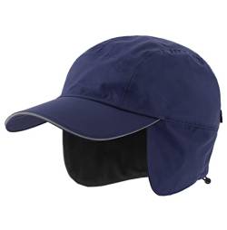 Connectyle Unisex Herren Wasserdichte Wintermütze Fleece Gefüttert Ohrenklappen Baseball Cap, marineblau, large von Connectyle