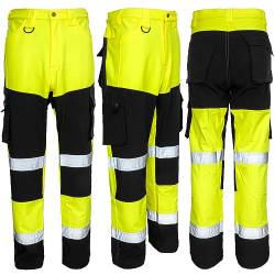 Consorte Winterhose Schutzhose Warnhose Arbeitshose Softshell Wasserdicht (Hawk-Gelb) (L) von Consorte