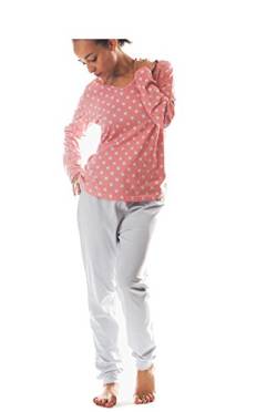 Consult-Tex Damen Langarm Baumwolle Pyjama Schlafanzug DW990 Grey 48/50 von Consult-Tex