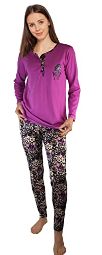 Consult-Tex Damen Langarm Pyjama Schlafanzug DW119a (as3, Numeric, Numeric_46, Numeric_48, Regular, Regular) von Consult-Tex