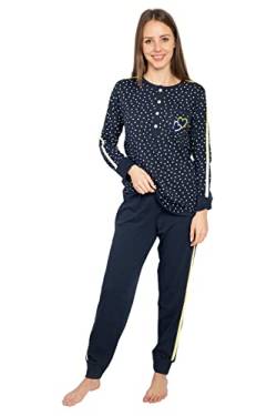 Consult-Tex Damen Pyjama Schlafanzug Baumwolle Langarm DW713 40/42 von Consult-Tex