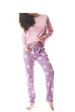 Consult-Tex Damen Pyjama Schlafanzug Baumwolle Langarm SUN4 44/46 von Consult-Tex