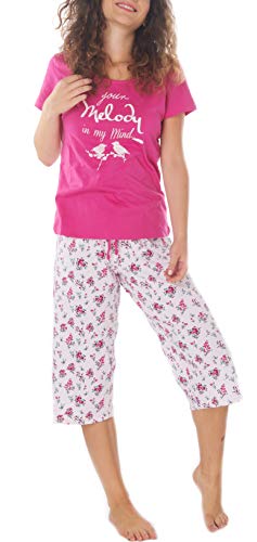 DamenShorty Pyjama Schlafanzug DF006P 40/42 Baumwolle Jersey von Consult-Tex