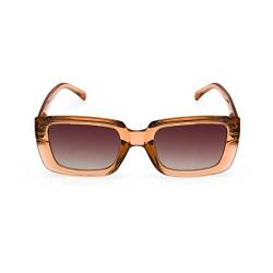 Contacta, Dafne Damen-Sonnenbrille mit polarisierten Gläsern, glänzend, halbtransparent, klare Sicht, Farbe Nude, 24 g von Contacta