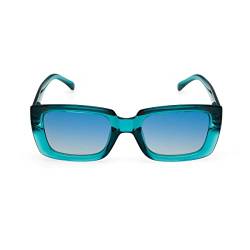 Contacta, Dafne Damen-Sonnenbrille mit polarisierten Gläsern, glänzend, halbtransparent, klare Sicht, Smaragdfarbe, 24 g von Contacta