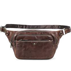 Contacts Vintage Bauchtasche Hüfttasche für Männer und Frauen, Reise-Taillen-Bauchtasche mit 4 Reißverschlusstaschen zum Wandern, Spazierengehen mit dem Hund, Outdoor, Workout von Contacts