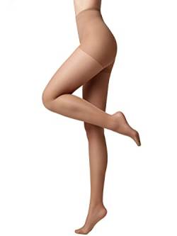 Conte elegant Damenstrumpfhose für empfindliche Haut mit Vitamin E - ACTIVE SOFT Lycra 40 DEN - Modellierende Wirkung Damen Feinstrumpfhose Strumpfhose - Einfarbig - Farbe Natural Größe 5 von Conte elegant