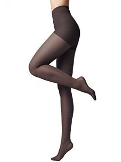 Conte elegant Damenstrumpfhose für empfindliche Haut mit Vitamin E - ACTIVE SOFT Lycra 40 DEN - Modellierende Wirkung Damen Feinstrumpfhose Strumpfhose - Einfarbig - Farbe Schwarz Größe 6 von Conte elegant