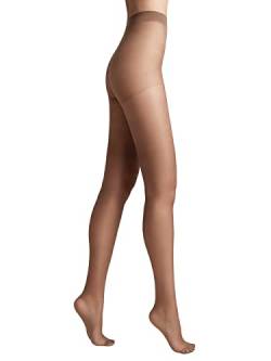 Conte elegant matte Damenstrumpfhose mit Seideneffekt - NUANCE 15 DEN - verstärkte Feinstrumpfhose Damen Strumpfhose extrem elastisch - Farbe Beige Größe 3 von Conte elegant