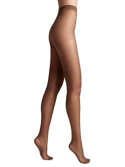 Conte elegant matte Damenstrumpfhose mit Seideneffekt - NUANCE 15 DEN - verstärkte Feinstrumpfhose Damen Strumpfhose extrem elastisch - Farbe Bronz Größe 4 von Conte elegant