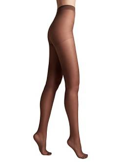 Conte elegant matte Damenstrumpfhose mit Seideneffekt - NUANCE 15 DEN - verstärkte Feinstrumpfhose Damen Strumpfhose extrem elastisch - Farbe Mocca Größe 2 von Conte elegant