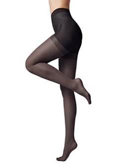 Conte elegant modellierende Damenstrumpfhose mit Push-up Effekt - X-PRESS 20 DEN - Formende Feinstrumpfhose Damen Strumpfhose - Einfarbig - Farbe Schwarz Größe 4 von Conte elegant